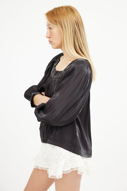 Isabel Marant Black Lace Eyelet Samantha Top