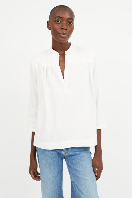 Horses Atelier Cream Linen  Blouse