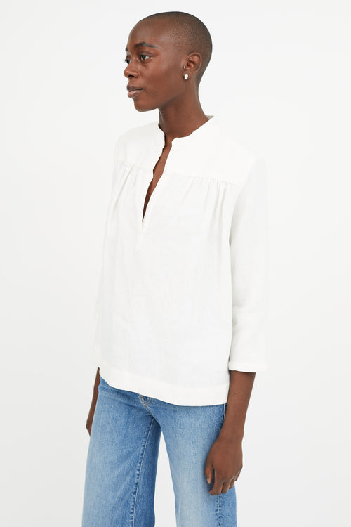 Horses Atelier Cream Linen  Blouse