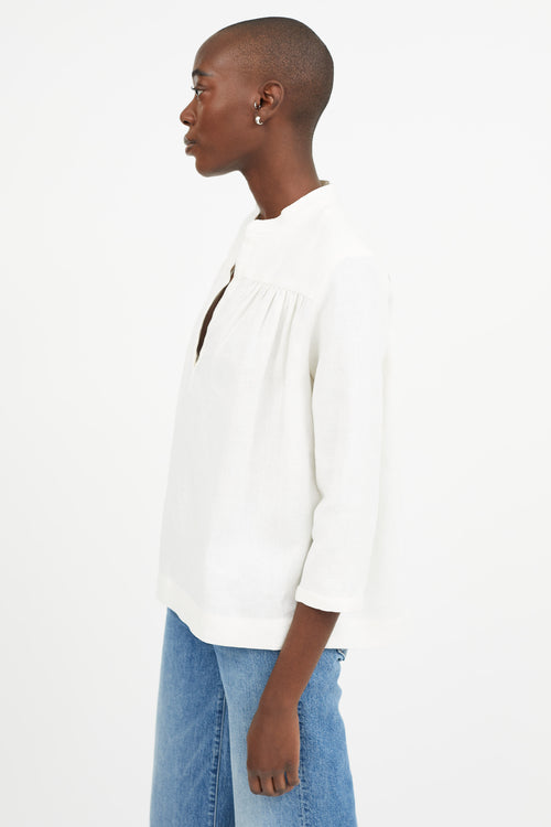 Horses Atelier Cream Linen  Blouse