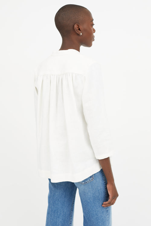 Horses Atelier Cream Linen  Blouse