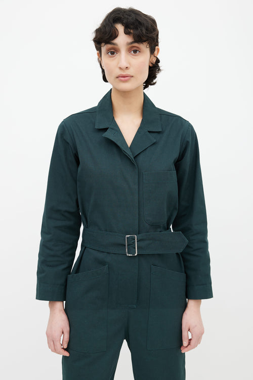 Horses Atelier Forest Green Belted Field Jumpsuit