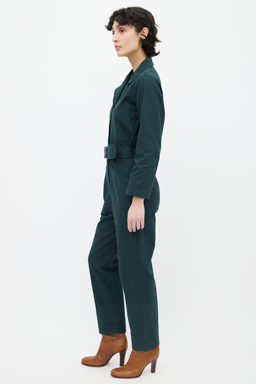 Horses Atelier Forest Green Belted Field Jumpsuit