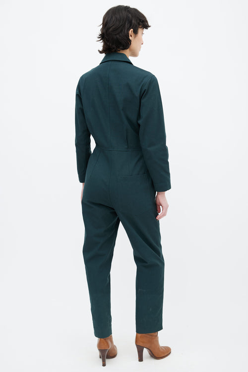 Horses Atelier Forest Green Belted Field Jumpsuit