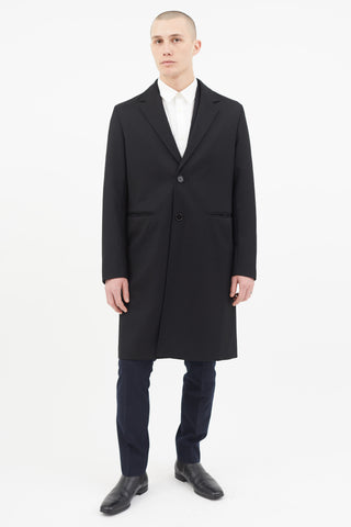 Hugo Boss Black Wool Water Repellent Coat