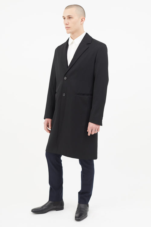 Hugo Boss Black Wool Water Repellent Coat