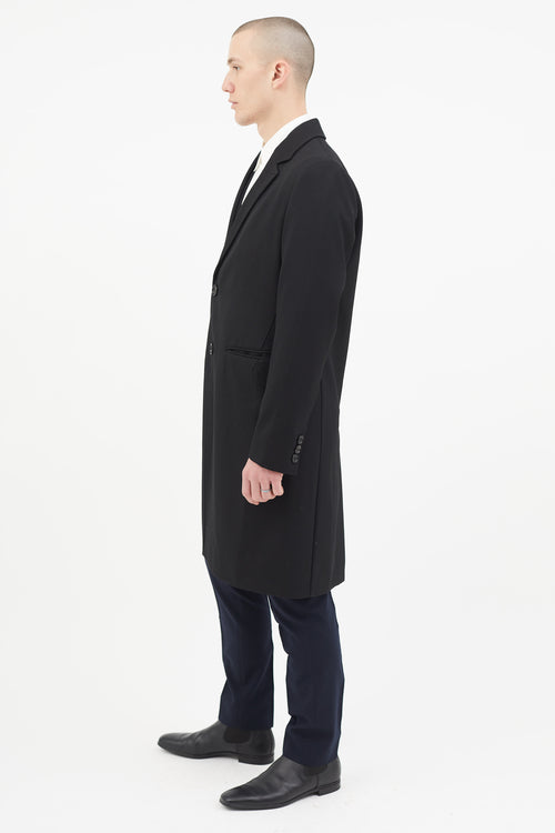 Hugo Boss Black Wool Water Repellent Coat