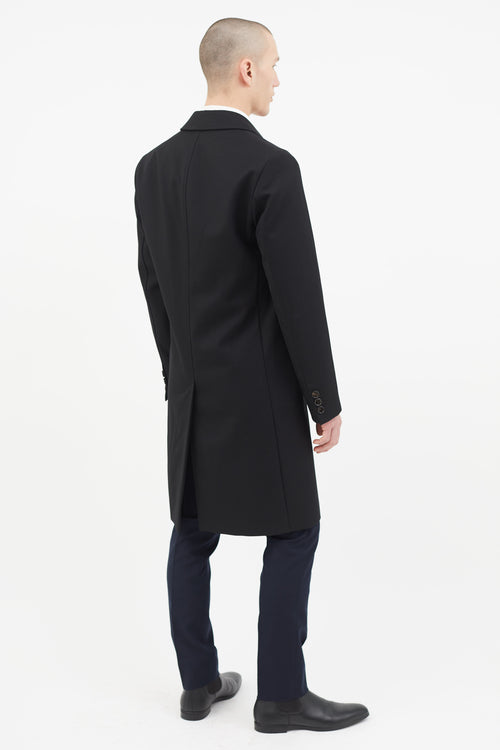 Hugo Boss Black Wool Water Repellent Coat