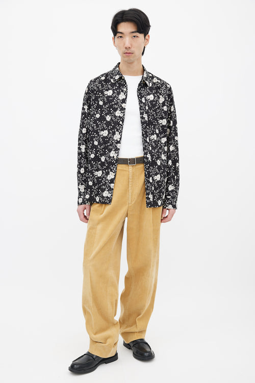 Isabel Marant Black 
White Ilako Floral Print Shirt