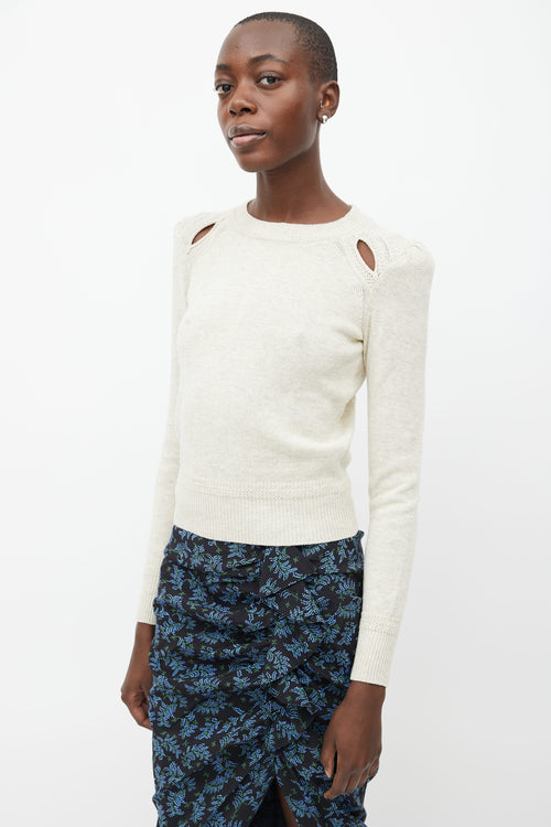 Isabel Marant Étoile Cream 
Grey Knit  Sweater