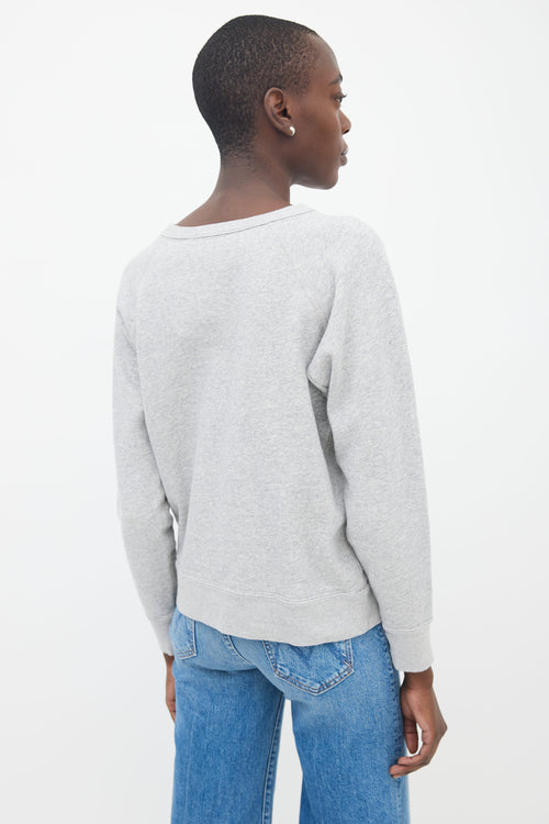 Isabel Marant Étoile Grey Letter Print Sweatshirt