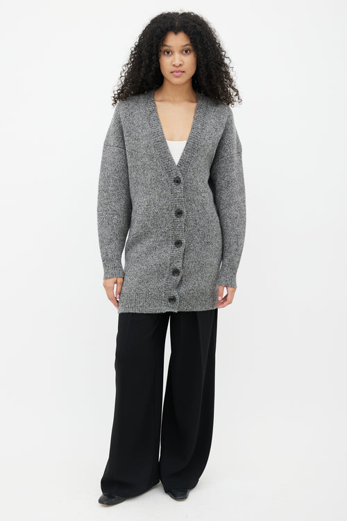 Isabel Marant Étoile Grey Wool Blend Moana  Cardigan