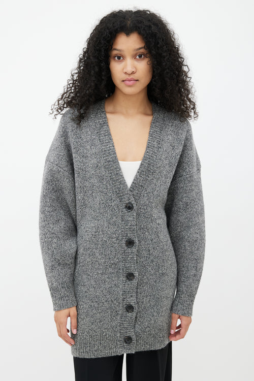 Isabel Marant Étoile Grey Wool Blend Moana  Cardigan