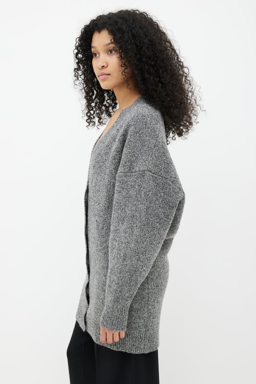 Isabel Marant Étoile Grey Wool Blend Moana  Cardigan