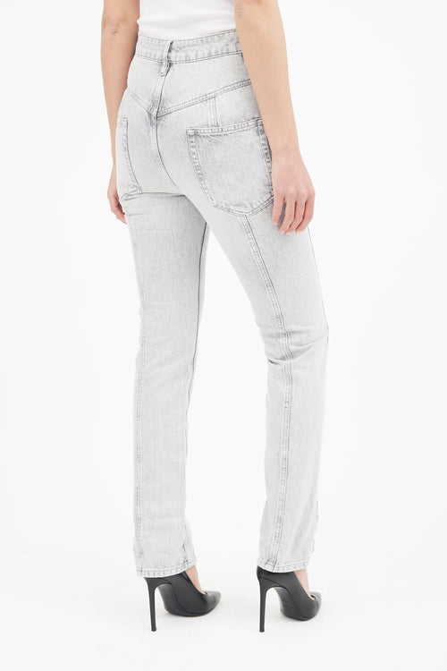 Isabel Marant Light Grey Kelissa Slim Leg Jeans