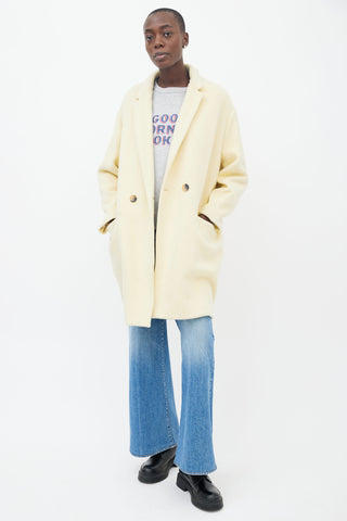 Isabel Marant Yellow Wool Filipo Double Breasted Coat