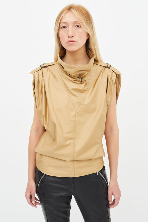 Isabel Marant Beige Sleeveless Tarlame Top