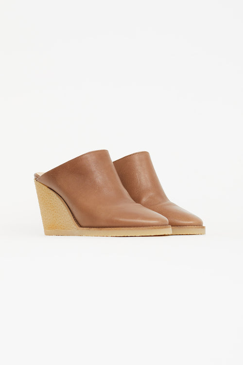 Isabel Marant Brown Leather Takita Wedge Mule