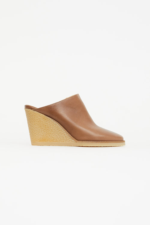 Isabel Marant Brown Leather Takita Wedge Mule