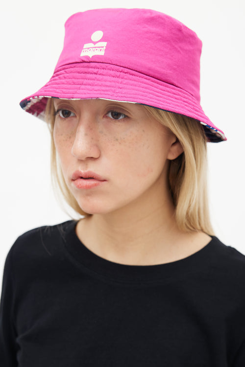 Isabel Marant Fuchsia 
Multi Reversible Haley Bucket Hat