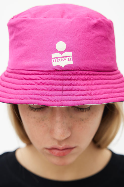 Isabel Marant Fuchsia 
Multi Reversible Haley Bucket Hat