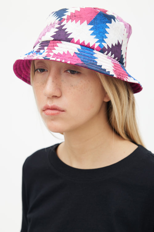 Isabel Marant Fuchsia 
Multi Reversible Haley Bucket Hat