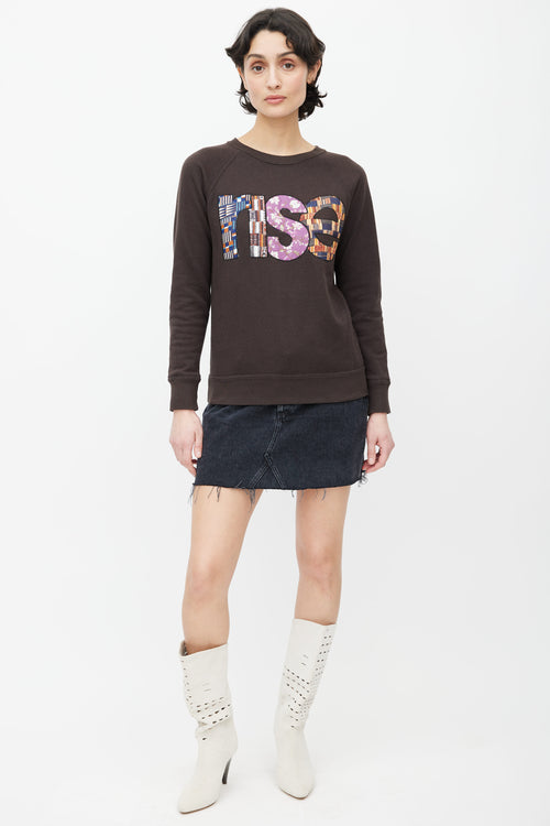 Isabel Marant Étoile Grey Patchwork Rise Sweater