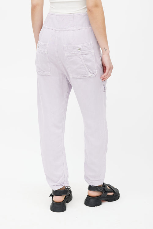 Isabel Marant Étoile Purple High Rise Tapered Trouser