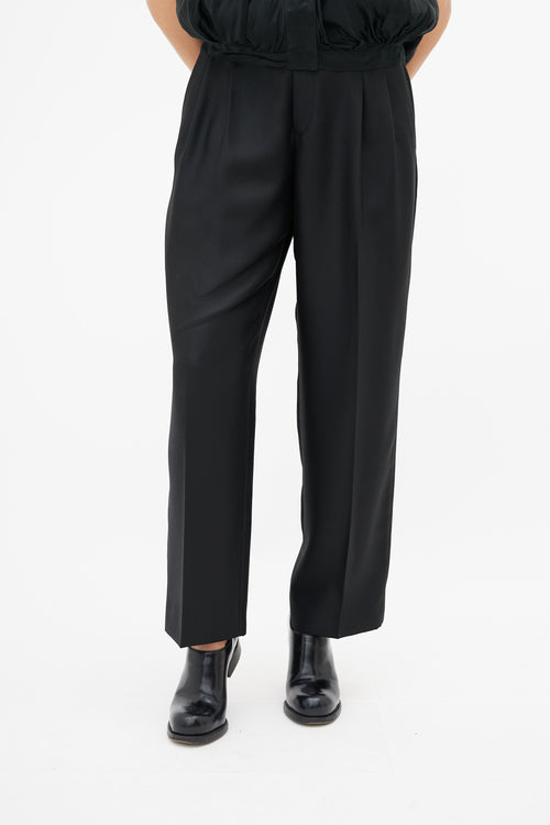 Issey Miyake Black Wide Leg Trouser