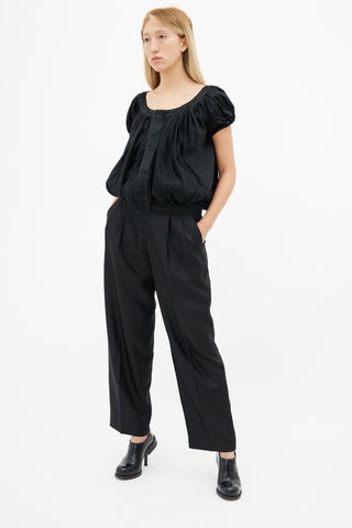 Issey Miyake Black Wide Leg Trouser