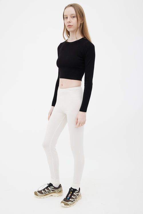 Issey Miyake Cream Semi Sheer Legging