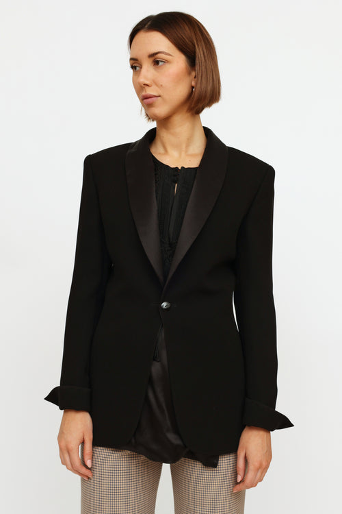 Jean Paul Gaultier Femme Black Embroidere Insert Blazer