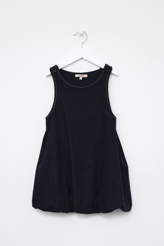 Jean Paul Gaultier Kids Navy Wool Balloon Dress