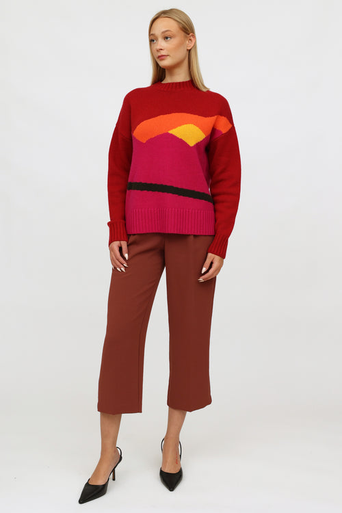 JW Anderson Multi Wool Knit Crewneck Sweater