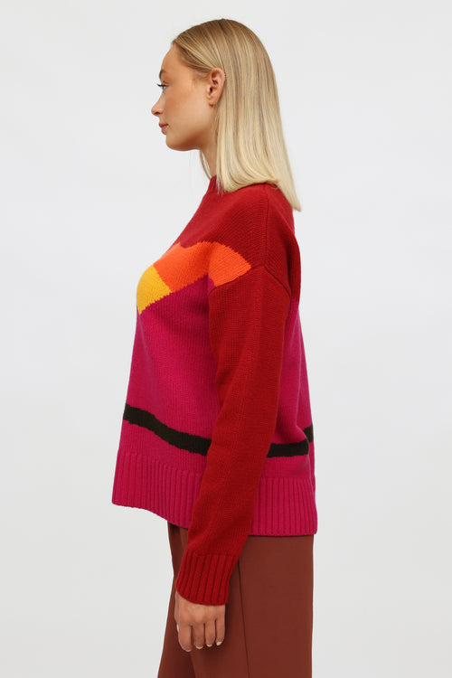 JW Anderson Multi Wool Knit Crewneck Sweater