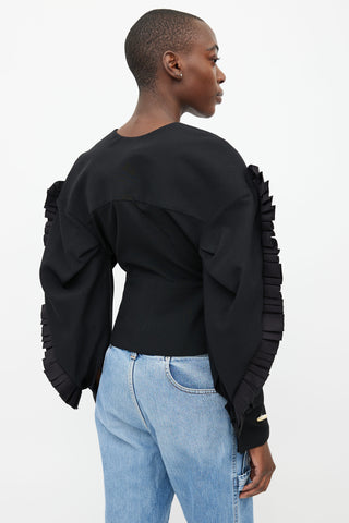 Jacquemus 2021 Black Ruffled Blouse