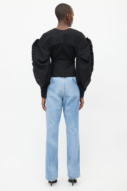 Jacquemus 2022 Black Ruffled Blouse