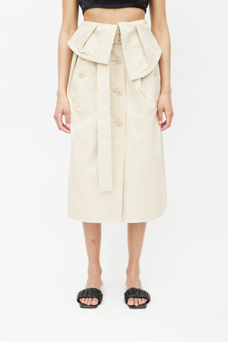 Jacquemus FW 2019 Beige La Jupe Manteau Skirt