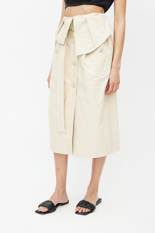 Jacquemus FW 2019 Beige La Jupe Manteau Skirt