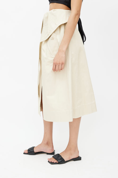 Jacquemus FW 2019 Beige La Jupe Manteau Skirt