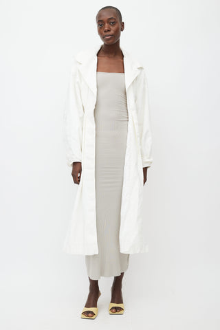 Jacquemus SS19 White Linen La Riviera Trench Coat