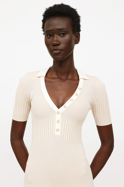 Cream Knitted Dress