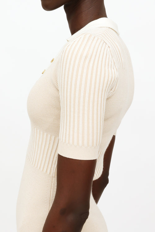 Cream Knitted Dress