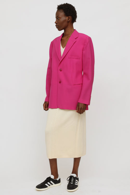 Pink La Riviera Wool Blazer Jacquemus