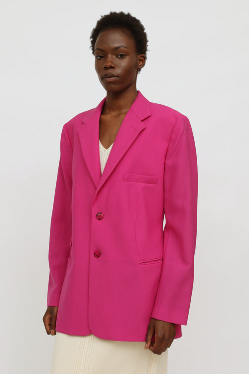 Pink La Riviera Wool Blazer Jacquemus