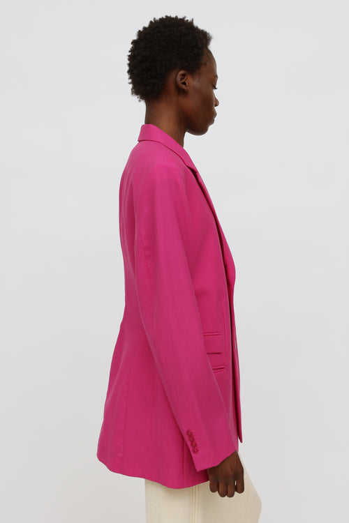 Pink La Riviera Wool Blazer Jacquemus