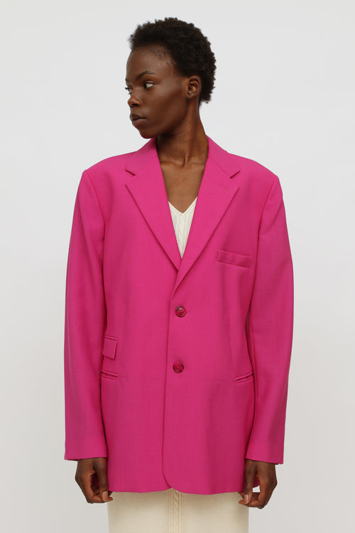 Pink La Riviera Wool Blazer Jacquemus