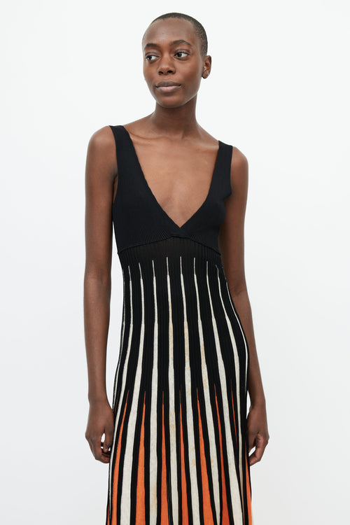 Jean Paul Gaultier Black 
Multi Panelled Knit Dress