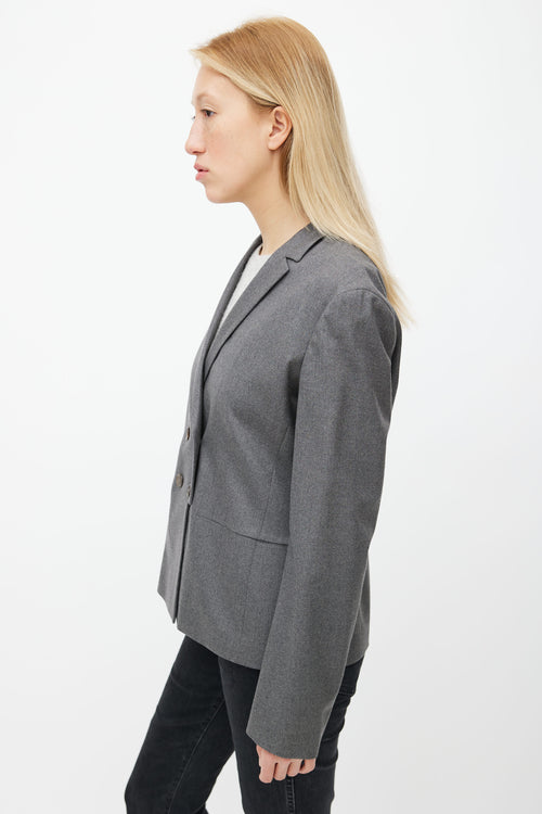 Jil Sander Grey Double Breasted Sundew Blazer