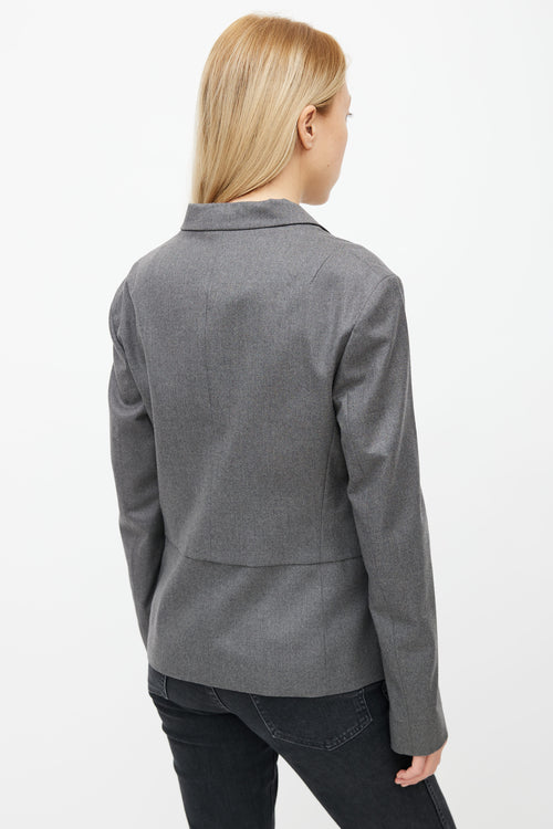 Jil Sander Grey Double Breasted Sundew Blazer